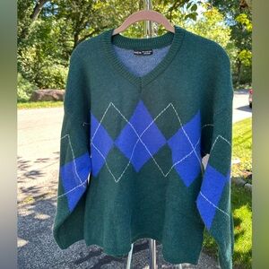 Argyle Sweater Sz L